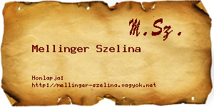 Mellinger Szelina névjegykártya